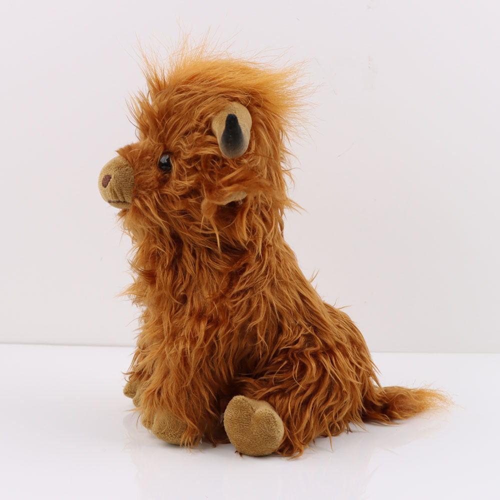 Figura de vaca de pelo largo de imitación de juguete de peluche de vaca de las Tierras Altas de una celebridad de Internet