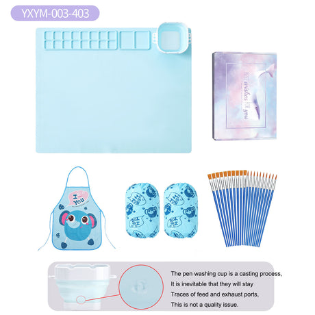 Silicone painting pad, simple solid color art painting pad, children's graffiti pad, washable watercolor color matching silicone - V.I.P Digital Presence