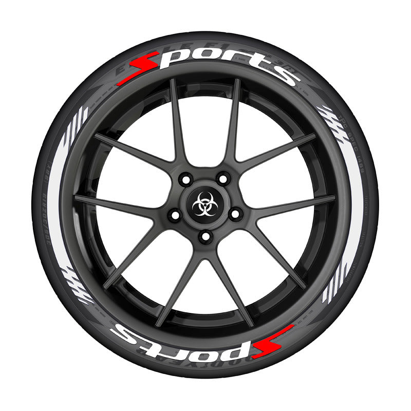 SPORTS series car tire letter sticker DIY sticker personalized modification sticker 3D three-dimensional all-in-ode tire sticker - V.I.P Digital Presence