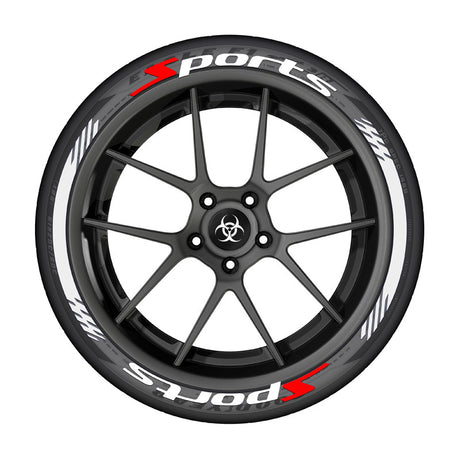 SPORTS series car tire letter sticker DIY sticker personalized modification sticker 3D three-dimensional all-in-ode tire sticker - V.I.P Digital Presence