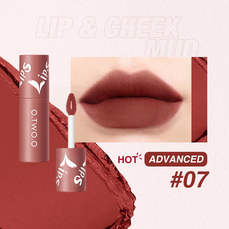 O. TWO. O Lip Clay Matte Face Lip And Cheek Dual-Use Powder Blusher Lipstick Air Lip Glaze Does Not Stick To Cup Lip Color 9144 - V.I.P Digital Presence
