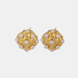Copper Shell Pearl Stud Earrings - V.I.P Digital Presence