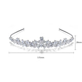 Hair accessories, hair bands, copper zircon inlaid with fashionable temperament, bride's simple Korean version of banquet crown headwear - V.I.P Digital Presence