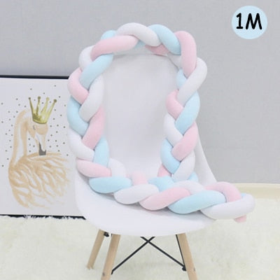 1Pcs 1M/2M/3M Baby Handmade Nodic Knot Newborn Bed Bumper Long Knotted Braid Pillow Baby Bed Bumper Knot Crib Infant Room Decor - V.I.P Digital Presence