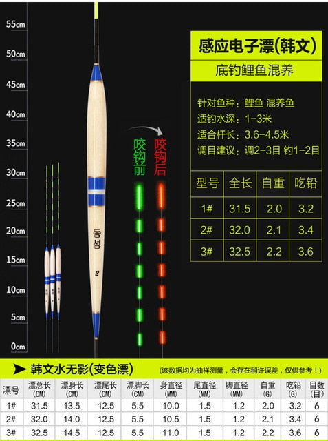 Smart Fishing Float Bite Alarm Fish Bite Bait LED Light Color Change Automatic Night Electronic Changing Buoy Strike Intelligent - V.I.P Digital Presence