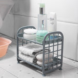 Double Storage Rack Kitchen Small Shelf Desktop Storage Rack Bathroom Sink Plastic Organizing Rack - V.I.P Digital Presence