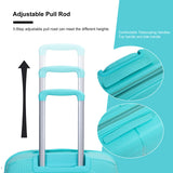 Expandable Hardshell Suitcase Double Spinner Wheels PP Luggage Sets Lightweight Durable 3-Piece Set (20/24/28) , Lake Blue