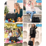 2-in-1 Travel Tote: Laptop & Insulated Lunch Bag. Ideal for Business, Work, Nursing, Office, College, Casual Use - V.I.P Digital Presence