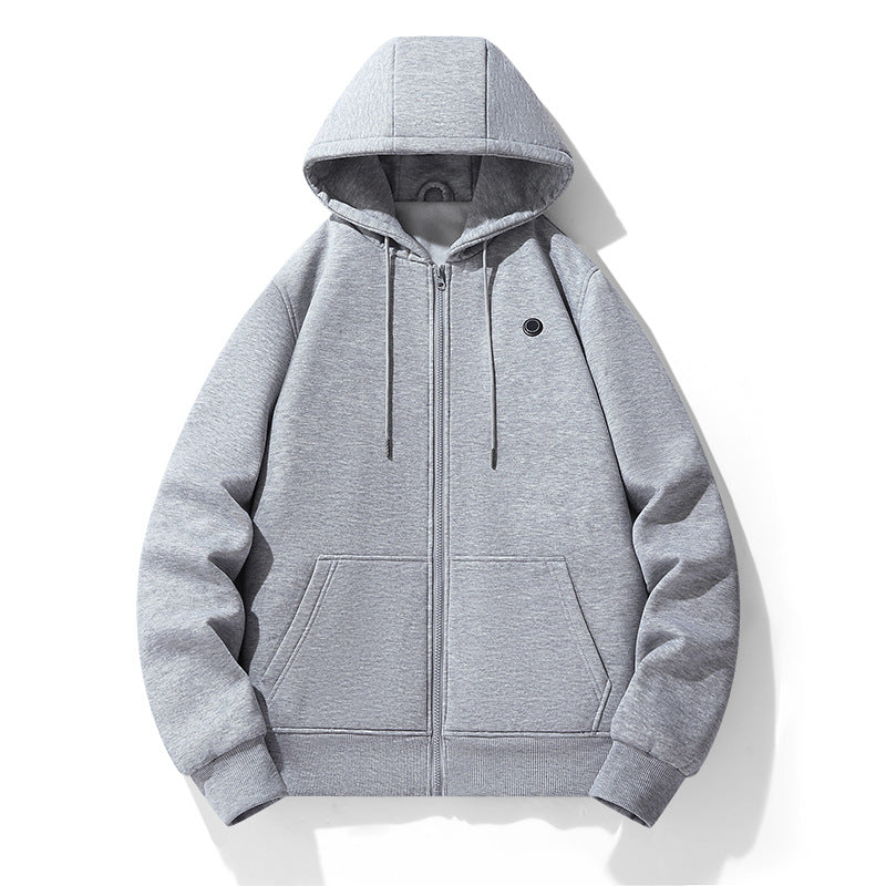 European and American zipper cardigan heating hoodie intelligent hooded five zone heating jacket outdoor warm electric clothing for men - V.I.P Digital Presence