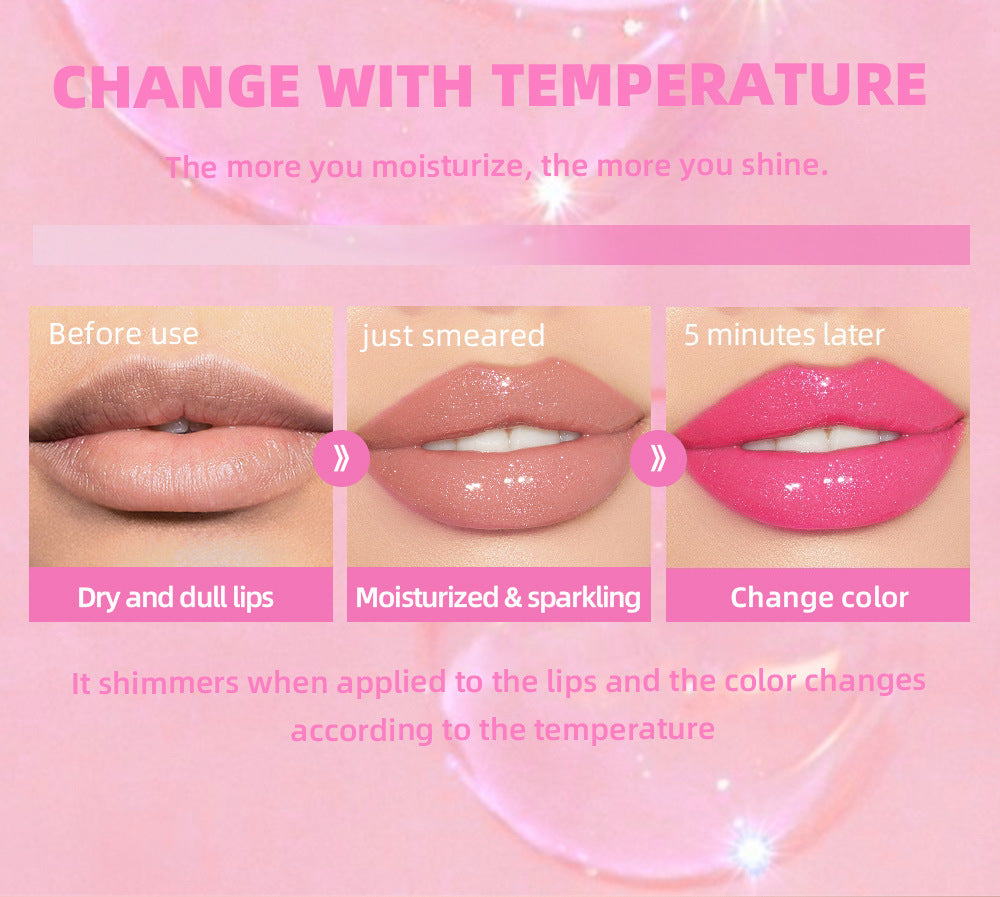 Hydrating Color Changing Lip Gloss Sparkling Shimmer Lip Oil Plumping Liquid Lipstick - V.I.P Digital Presence