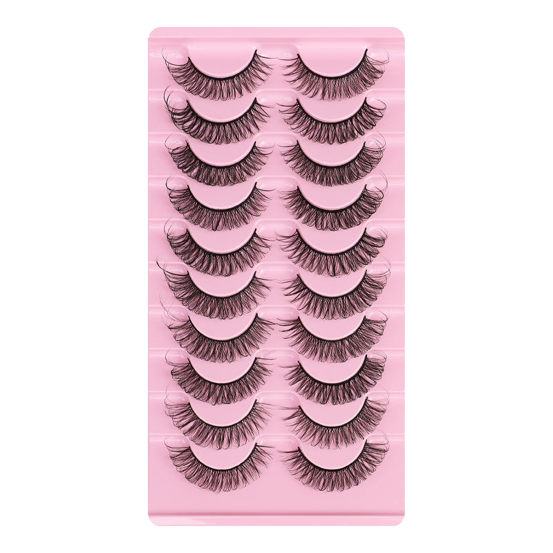 New Russian Volume False Eyelashes DD Curved Thick Eyelashes Ten Pairs Of Chemical Fiber Natural Charm Eyelashes - V.I.P Digital Presence