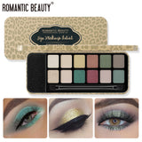 Romantic Beauty 12 Colors Leopard Eyeshadow Makeup Pearl Matte Finishing Eyeshadow Palette Brush - V.I.P Digital Presence