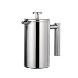 Coffee pot 304 stainless steel French press double-layer hand-pour straight handle coffee brewing pot - V.I.P Digital Presence