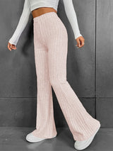 Fashionable and casual solid color micro flared high waisted pants for women - V.I.P Digital Presence