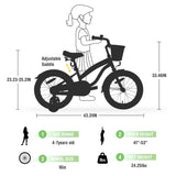 Multiple Colors,Girls Bike for 4-7 Years Old Kids,16 inch wheel , Training Wheels Included - V.I.P Digital Presence