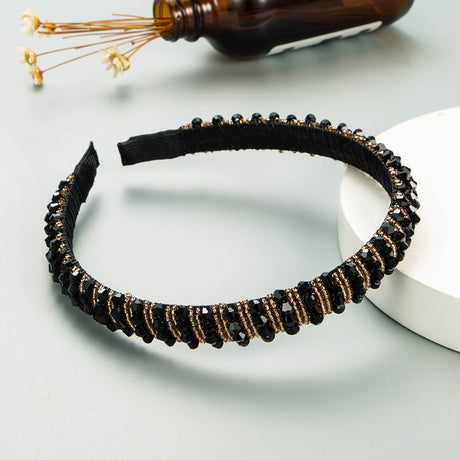 Hair Hoop Hand-woven Beaded Headband Female Baroque Sponge Hair Bundle Korean Face Wash Hair Accessories - V.I.P Digital Presence