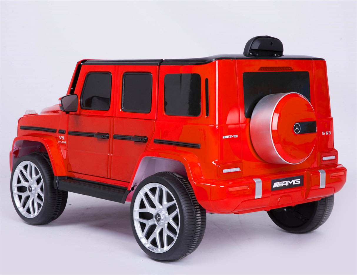 Mercedes Benz G63 Children's Electric Vehicle with Remote Control, 12V Spring Suspension, Safety Lock, and License - V.I.P Digital Presence