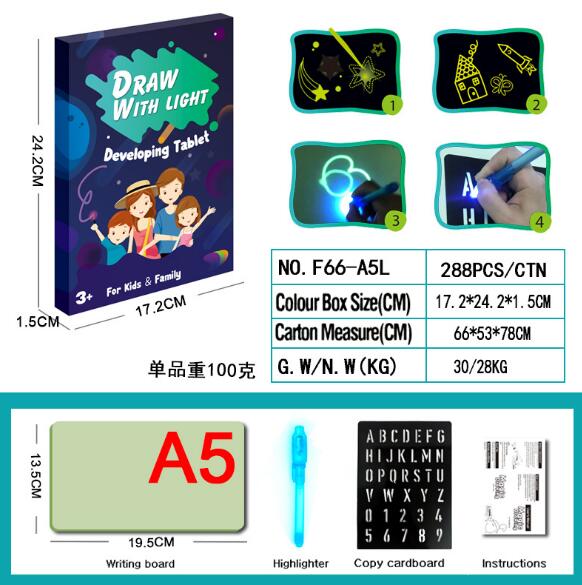 Draw With Light Fun  Glowing Paint Glow Light Tablet Draw With Light Fun And Developing Toy - V.I.P Digital Presence