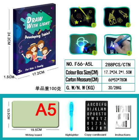 Draw With Light Fun  Glowing Paint Glow Light Tablet Draw With Light Fun And Developing Toy - V.I.P Digital Presence