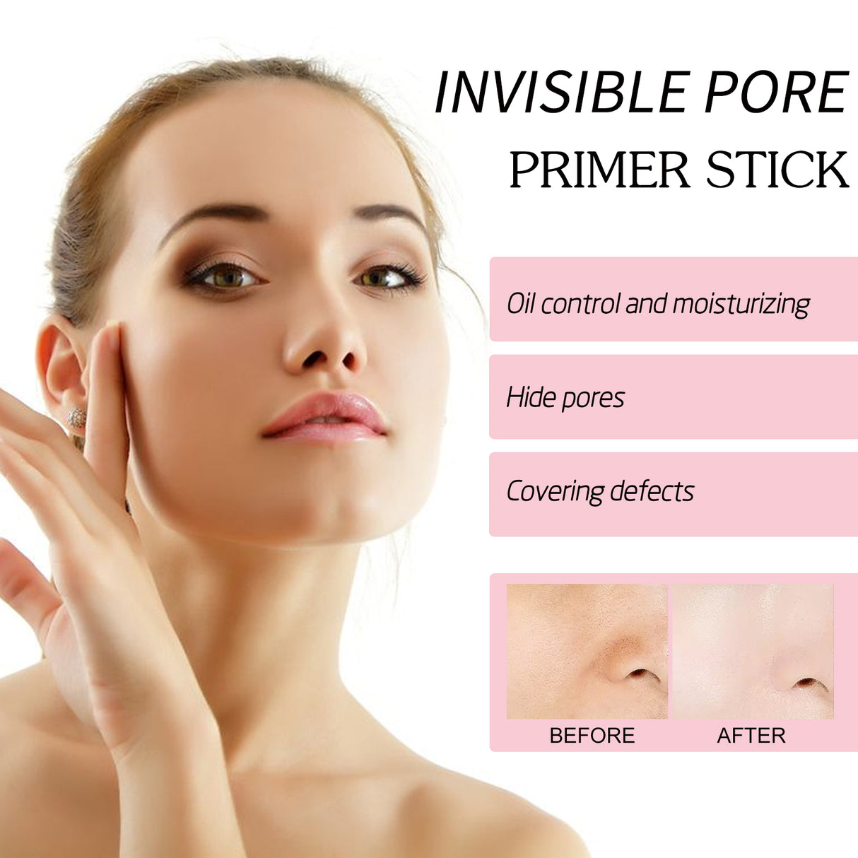 Pore Invisible Stick, Brightening Skin Tone Concealer Invisible Pore Smoothing Pre-Makeup Stick - V.I.P Digital Presence