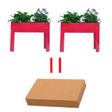 Elevated garden bed.metal elevated outdoor flowerpot box.suitable for backyard and terrace.large flowerpot. Red x 2 - V.I.P Digital Presence