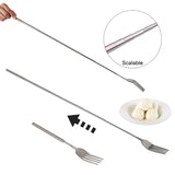 Stainless Steel Telescopic Long-Handle Fork for Barbecue, Dinner, Fruits and Desserts - V.I.P Digital Presence