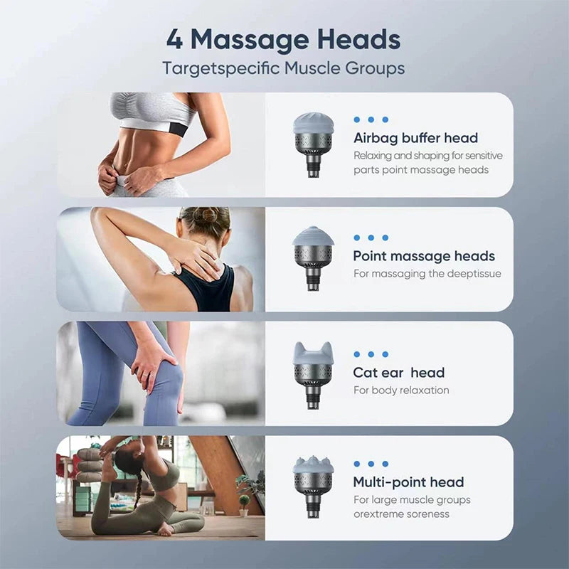 Smart Fascia Gun Massager Electric Booster Massage Gun for Body Massage Relaxation Cold   Hot Compress Fitness Muscle Pain Relie - V.I.P Digital Presence
