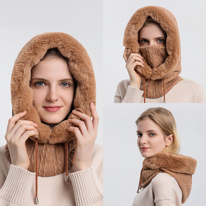 Gorro de invierno para montar al aire libre, gorro para esquiar en frío, bufanda cálida, mascarilla, gorro para protegerte del frío. 