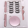 Eight Pairs Of Magnet False Eyelashes With Round Box Mirror Magnetic Iron-Absorbing Stone Eyelashes Magnetic Eyeliner Liquid Eyelashes - V.I.P Digital Presence