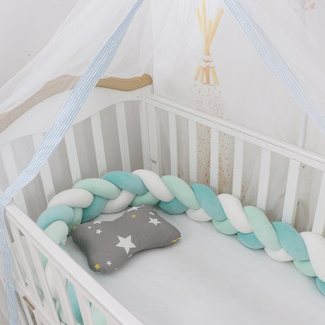 100cmBaby Bumper Bed Braid Knot Pillow Cushion Bumper for Infant Kids Crib Protector Cot Bumper Room Decor Anti-collision Bumper - V.I.P Digital Presence