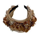 Fabric Flower Heavy Industry Wide Edge Crystal Super Immortal Women's Headband - V.I.P Digital Presence