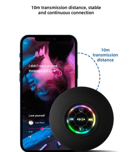 Large suction cup waterproof Bluetooth speaker LED light emitting waterproof bathroom Bluetooth speaker portable Bluetooth speaker - V.I.P Digital Presence