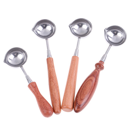 Anti-Hot Sealing Wax Spoon Wood Handle Retro Wax Stamping Spoons Invitation Cards Decorative Stamps Craft - V.I.P Digital Presence