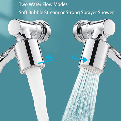 1080 °/1440 ° New Mechanical Arm Double Outlet Bubbler Universal Extension Faucet Splash Proof Washing Faucet Extender - V.I.P Digital Presence