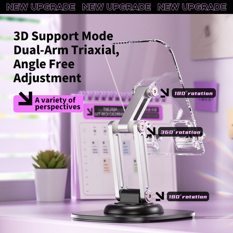 3D Support ModeDual-Arm Triaxial ACRYLIC Phone Holder - V.I.P Digital Presence