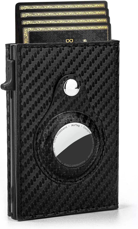 Airtag metal card holder genuine leather and aluminum alloy card holder - V.I.P Digital Presence