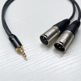 3.5mm 1/2 conversion dual XLR cable, 3.5 pairs of dual XLR male and female three core to two XLR male and female audio cable - V.I.P Digital Presence