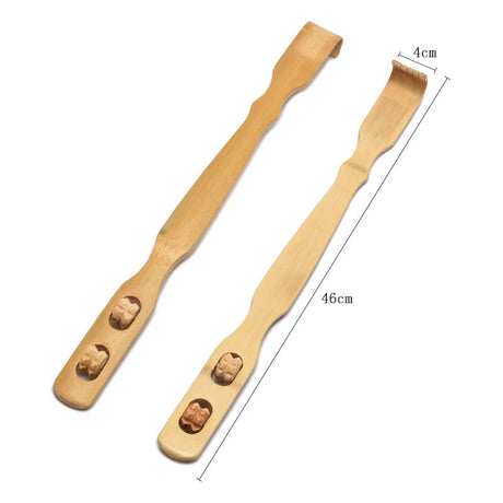 Scratching without asking for help old man with hand carved characters back scratching device - V.I.P Digital Presence