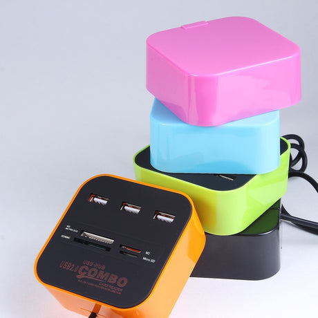 USB HUB Combo All In One USB 2.0 Micro SD High Speed Card Reader 3 Ports Adapter Connector For Tablet PC Computer Laptop - V.I.P Digital Presence