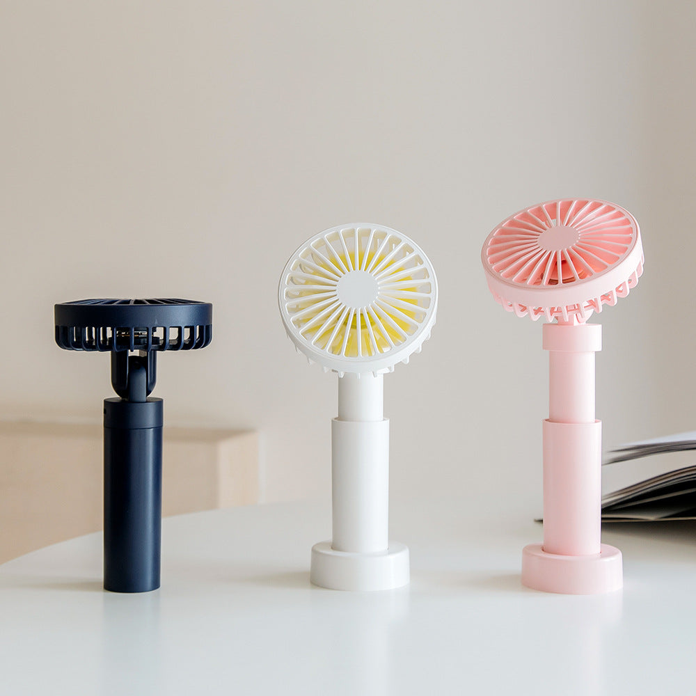 Nuevo ventilador giratorio telescópico multidimensional, mini ventilador de mano pequeño con carga USB para escritorio de oficina al aire libre 