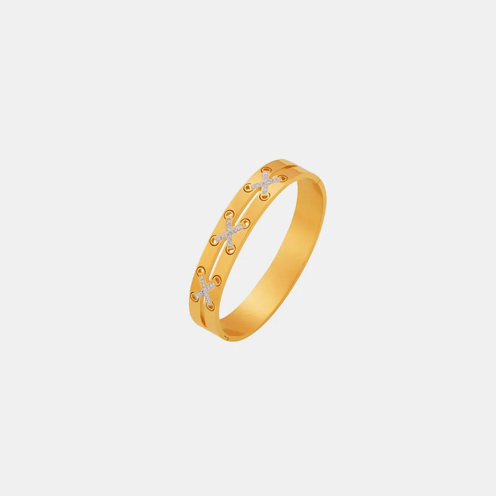 18K Gold-Plated Czech Diamond Bracelet - V.I.P Digital Presence