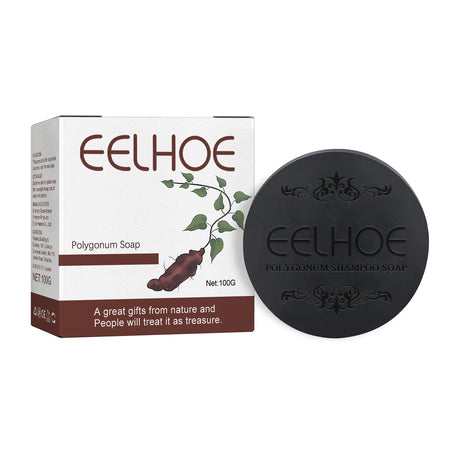 Polygonum Polygonum White Turn Black Shampoo Deep Cleansing Soft Nourishing Solid Black Hair Shampoo Soap - V.I.P Digital Presence