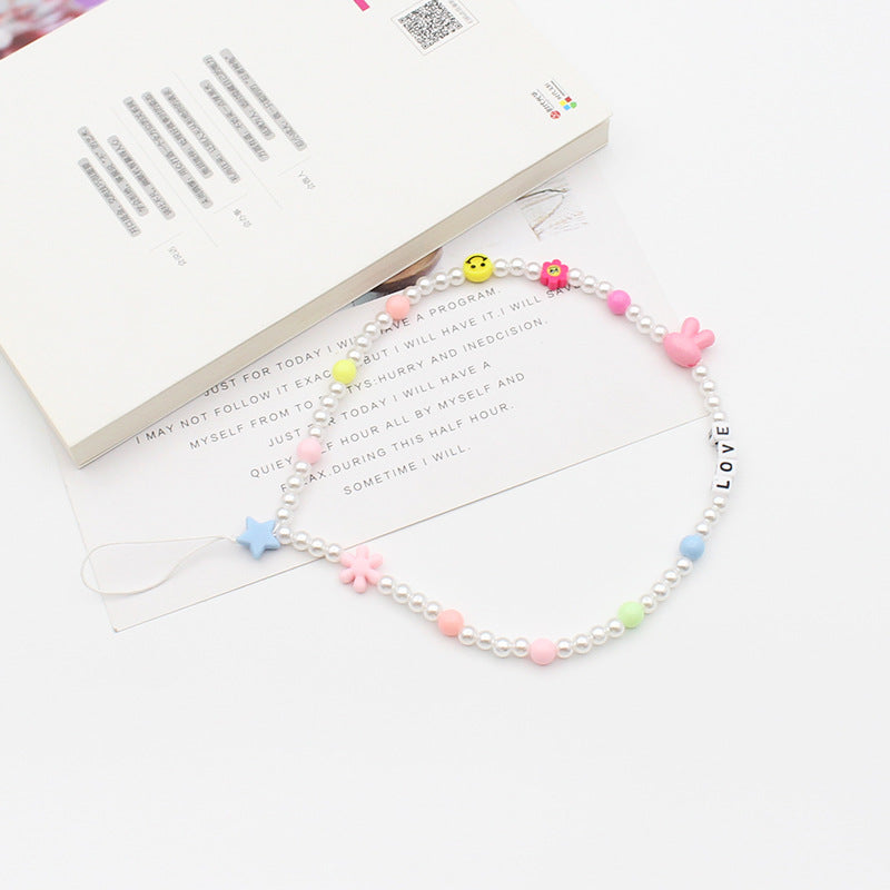 New Mixed Color Soft Pottery Pearl Mixed String Bohemian Simple Style Anti-Drop Function Mobile Phone Chain - V.I.P Digital Presence
