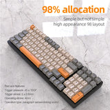 Teclado mecánico inalámbrico K6 5.0 BT 2.4 Ghz con cable, tres modos, retroiluminado, Bluetooth, para gamers, 100 teclas, para PC