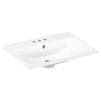 24" Bathroom Vanity Top Only White Basin 3-Faucet Holes  4" Faucet Available Ceramic - V.I.P Digital Presence