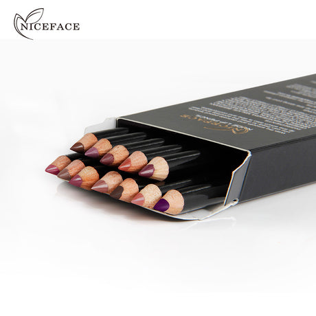 NICEFACE Nude Color Lip Pencil 12 Color Waterproof Lip Liner Nude Color Lip Pencil - V.I.P Digital Presence