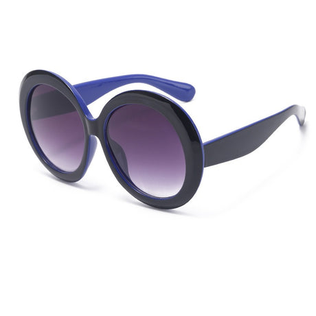Personalized dual color sunglasses, fashionable circular large frame sunglasses for women - V.I.P Digital Presence