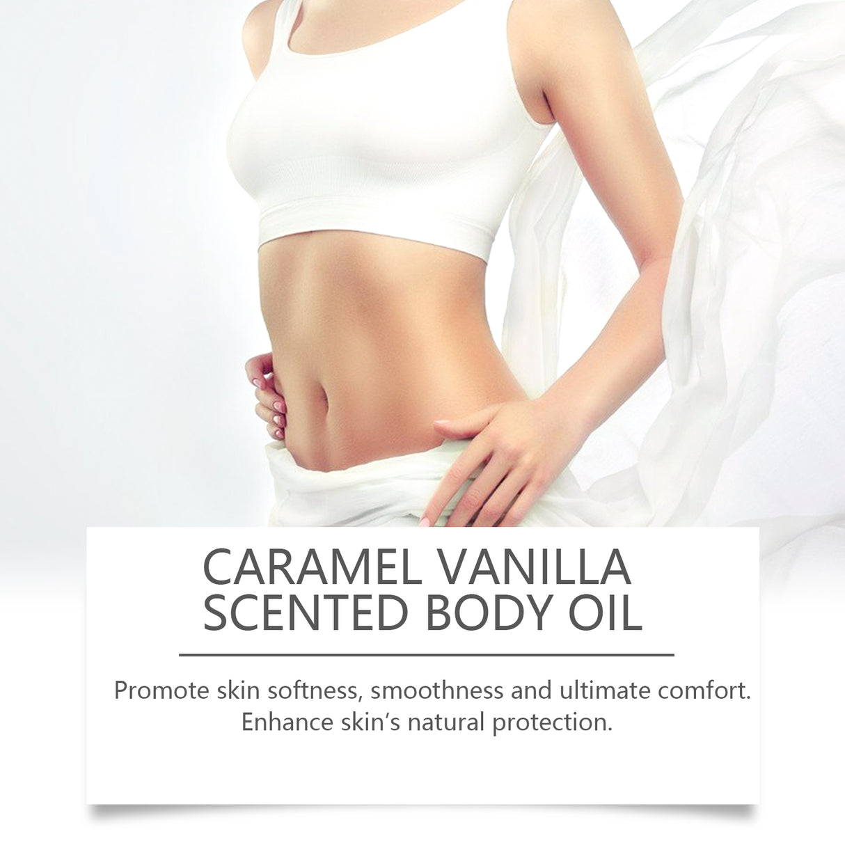 Caramel Vanilla Body Oil, Moisturizing And Moisturizing Body And Skin Massage Oil