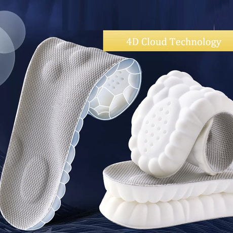 4D massage sports insole with a feeling of stepping on feces, PU fully padded air cloud insole - V.I.P Digital Presence