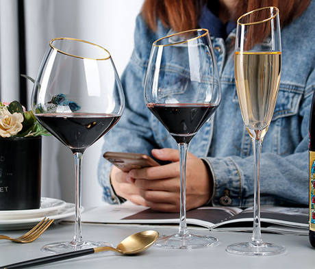 Creative Bevel Champagne Wine Glass Cups Crystal Transparent Goblet Colored Glasses Nordic Ins Style Color Changing Wine Cup - V.I.P Digital Presence